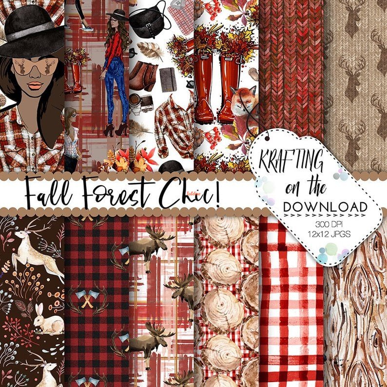 Black Girl Magic Digital Papers and Clipart Kit