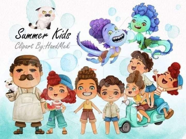 Ocean Summer Kids - Handmade Illustration kit