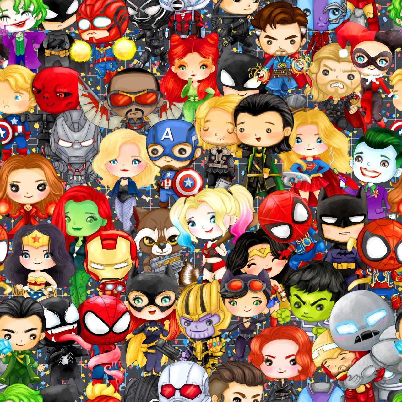 CUTE SUPER HEROES Clipart Collection