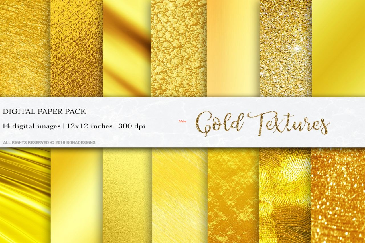 Gold Digital Paper Gold Textures