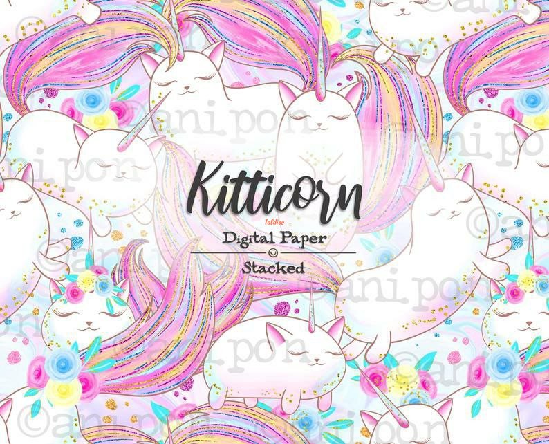 Kitticorn Watercolor Clipart