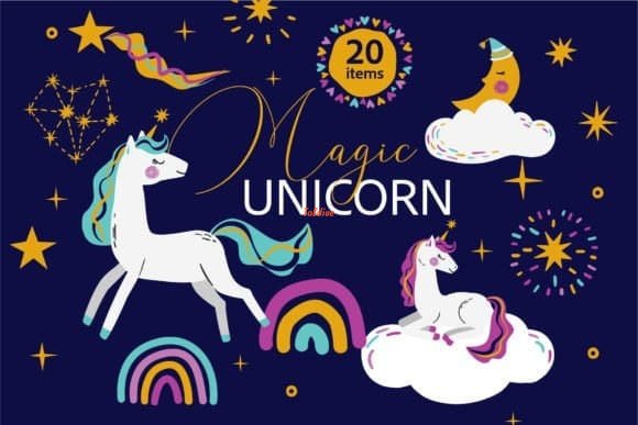 Magical Unicorns clipart