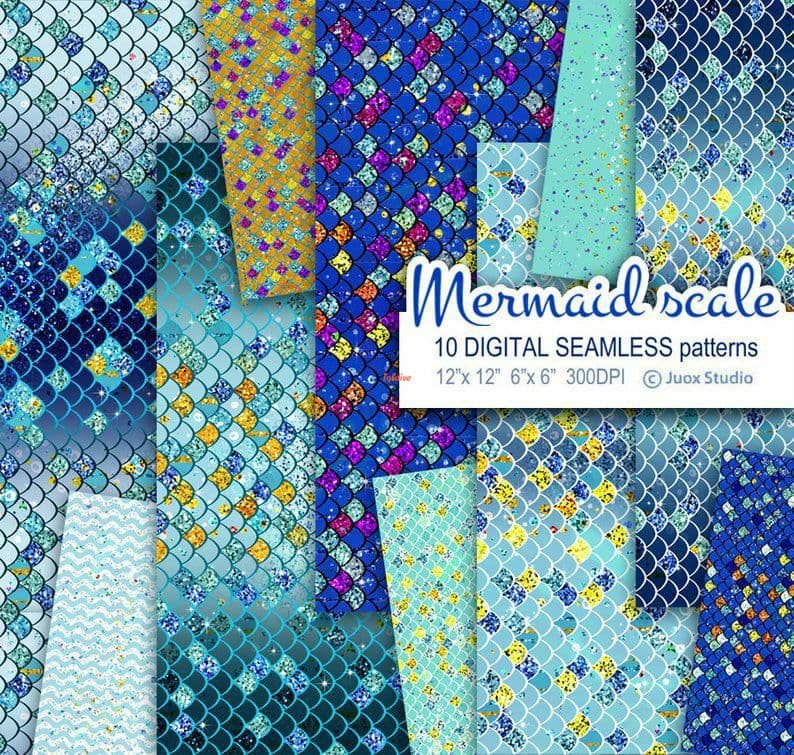 Mermaid Scale Printable Paper