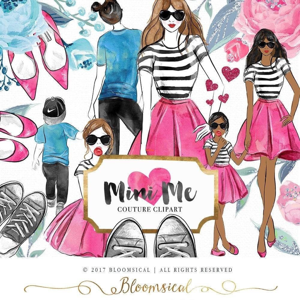 Mini Me Couture Fashion Clipart