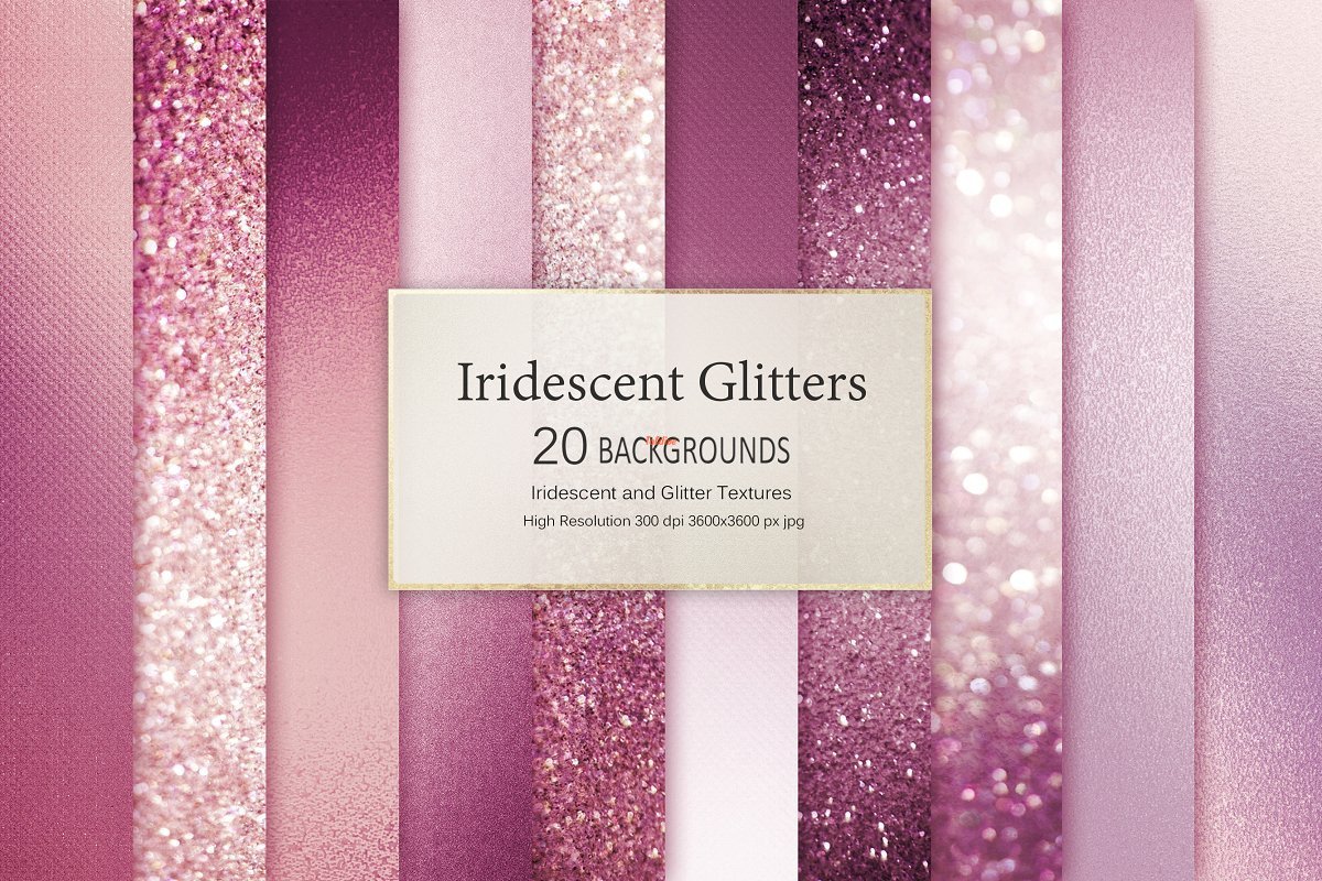 Rose Iridescent and Glitter Textures