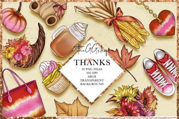 Thanksgiving Clipart Set