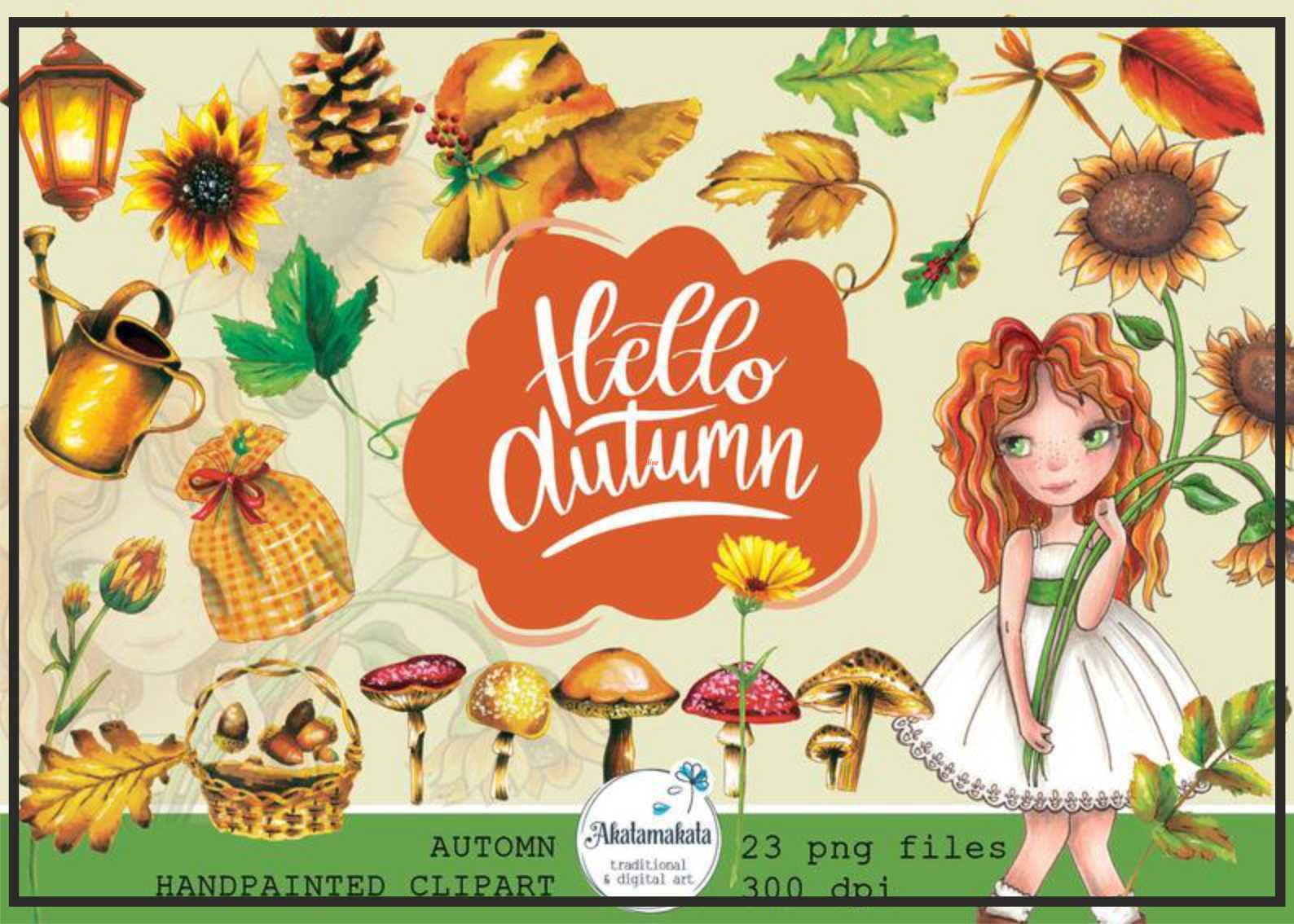 Helllo Autumn Clipart Set