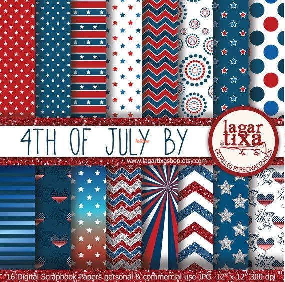 4th of July Digital Paper Pack