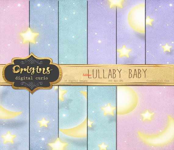 Lullaby Baby Digital Papers