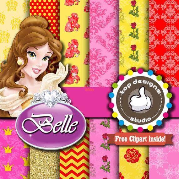 Belle Floral Printable papers Pack