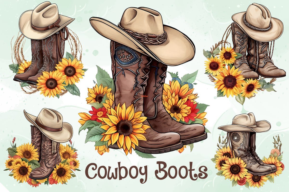 Cowboy Boots and Sunflowers