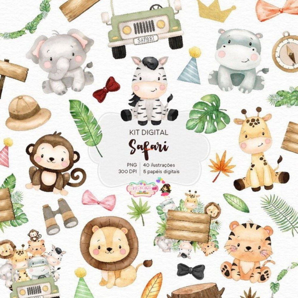 Safari Wild Animals Magic Clipart Bundle