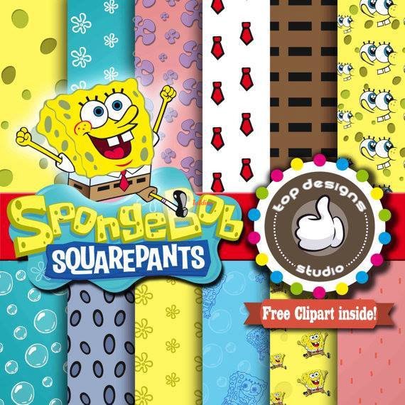 Sponge Bob Printable digital papers