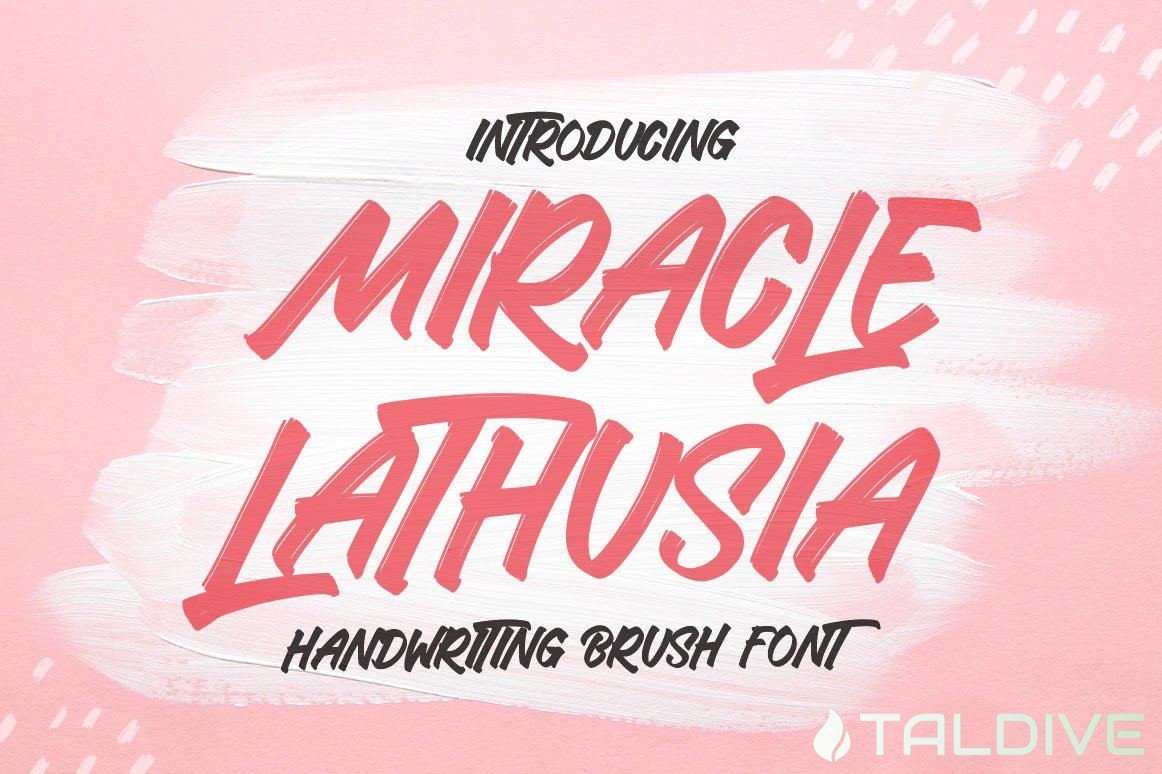 Miracle Lathusia - Handwriting Brush Font