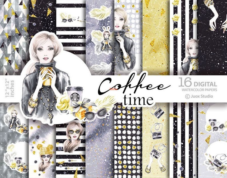 Coffee Time Printable Papers