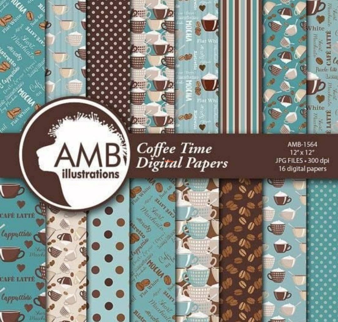 Coffee Digital Papers and Clipart