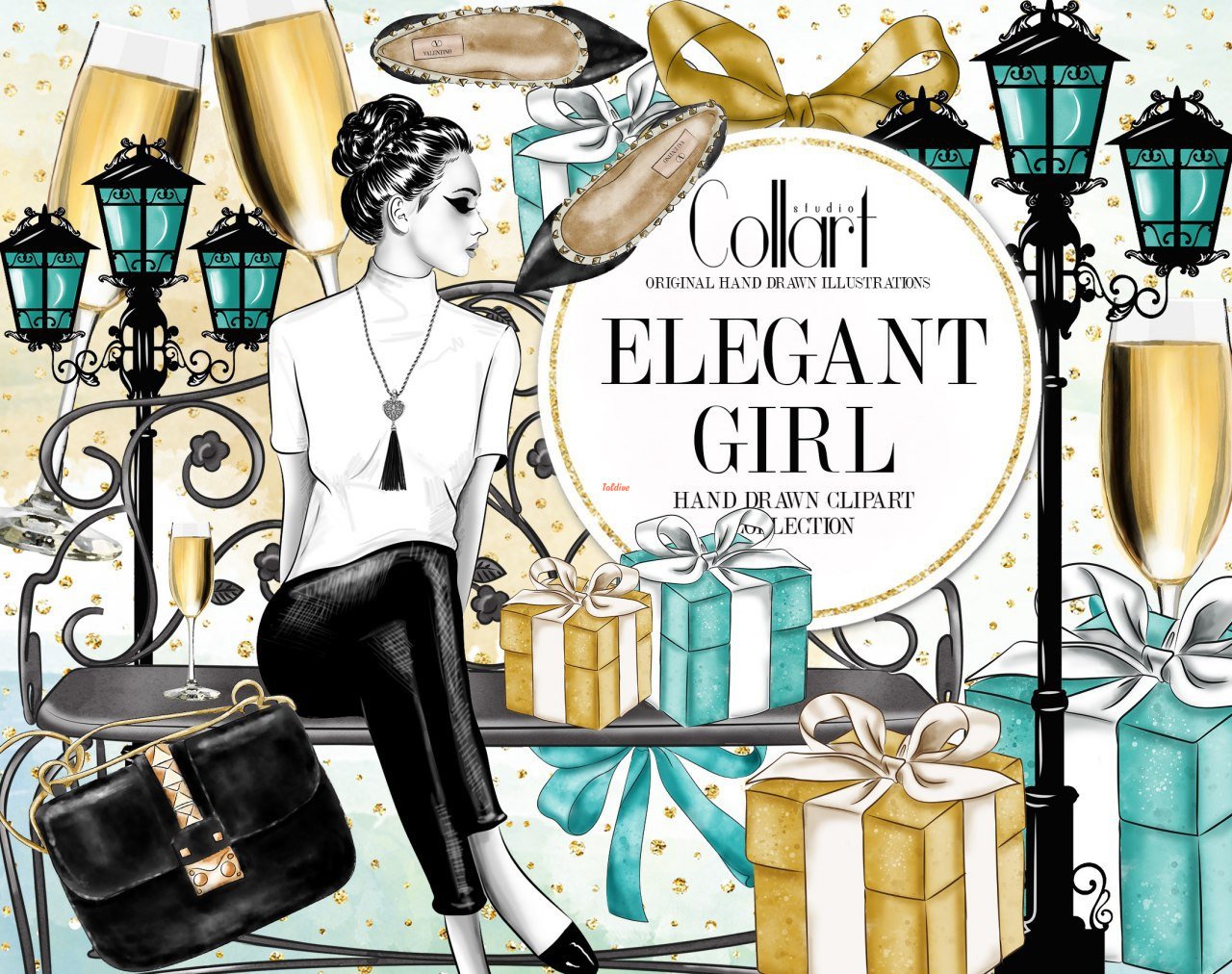 Elegant Fashion Girl Clipart