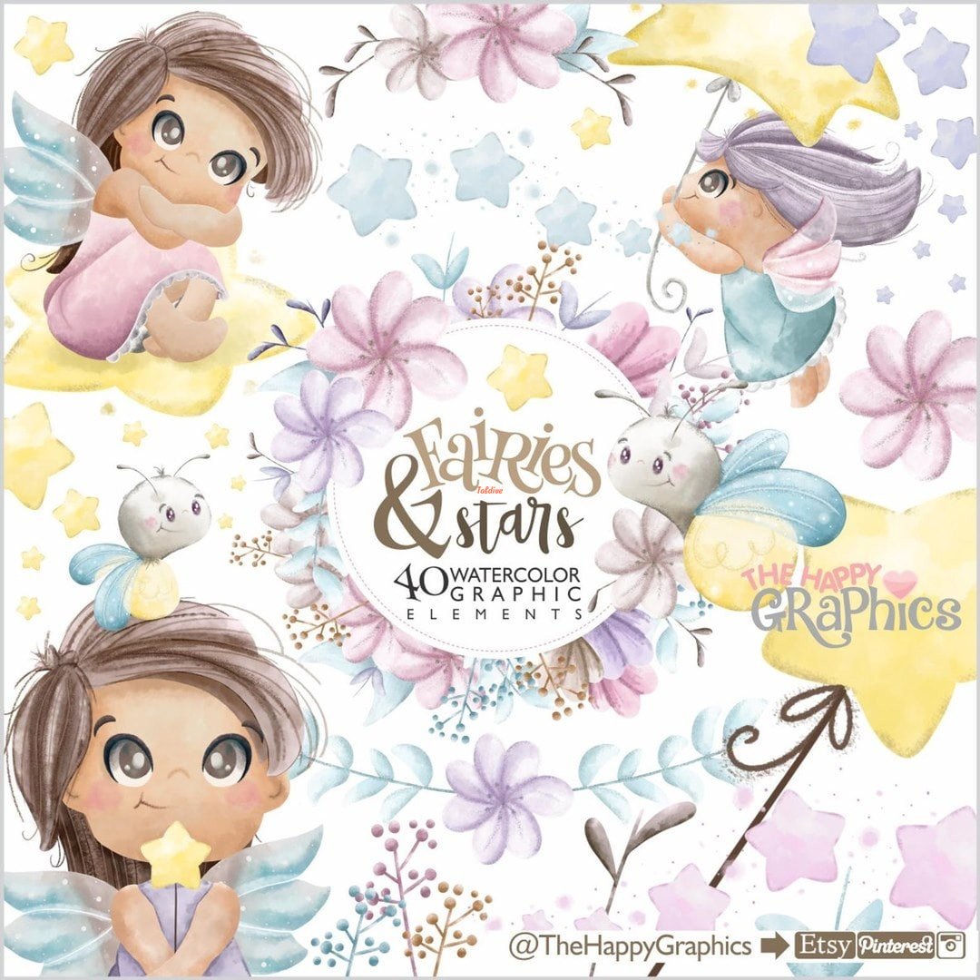 FAIRY STARS CLIPART Bundle