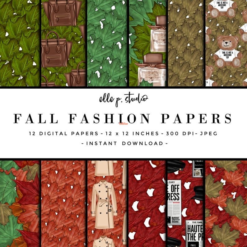 Fall Fashion Paper Set