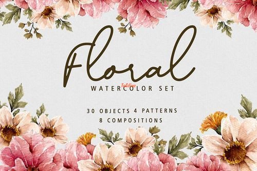 Floral Watercolor Set