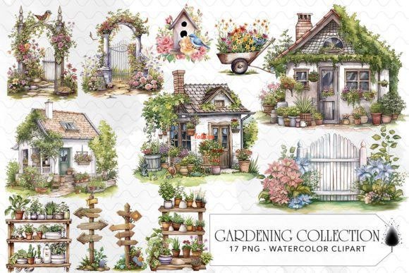 Gardening Watercolor Collection Bundle