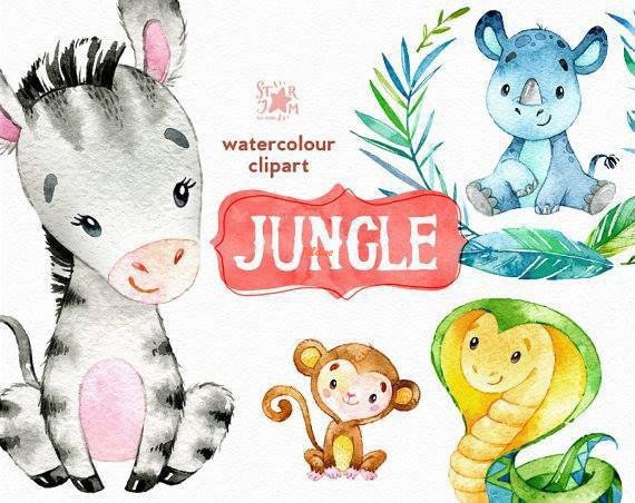 Jungle Watercolor Clipart