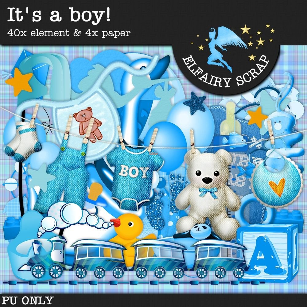 Its a boy Clipart Collection