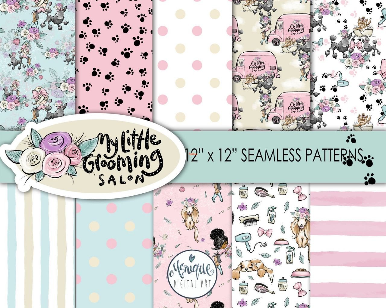 My little Grooming salon Printable Papers