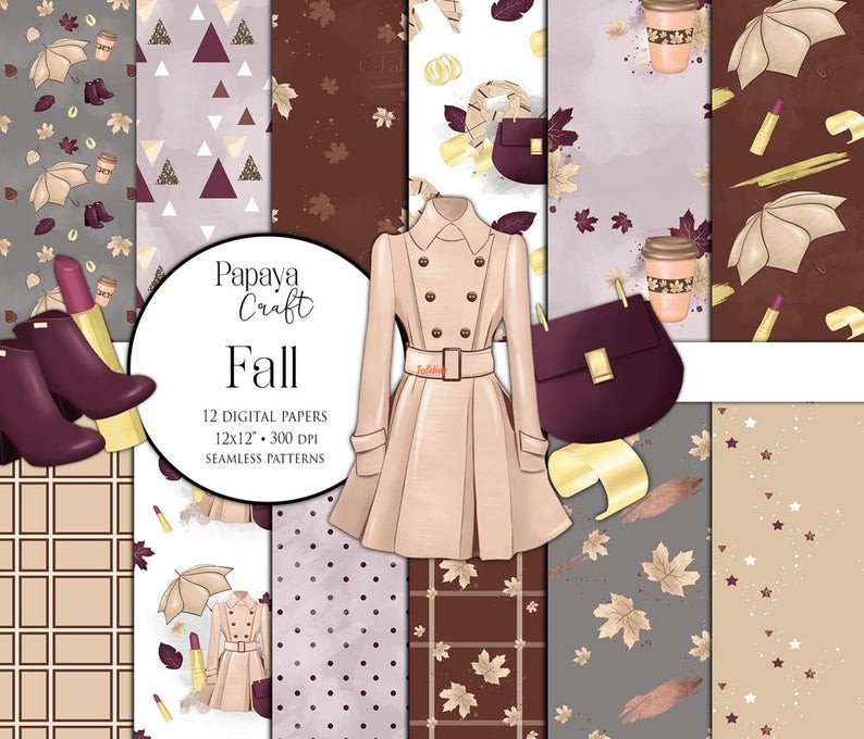 Craft Fall Digital Printable Papers