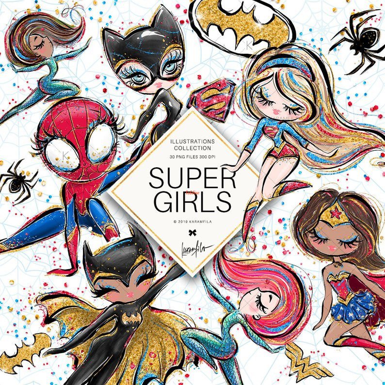 Super girls cliparts1