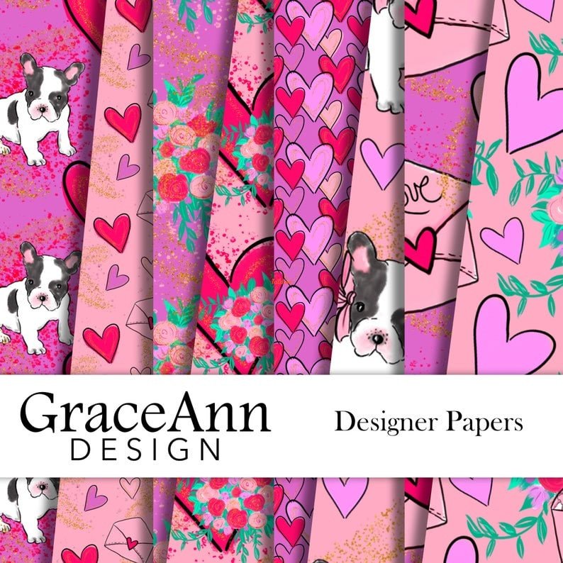 Valentine Wishes Printable Digital Papers