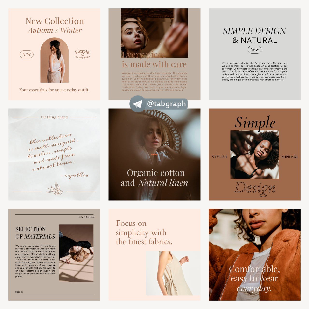 Fashion editable template psd social media set(Instagram Post)