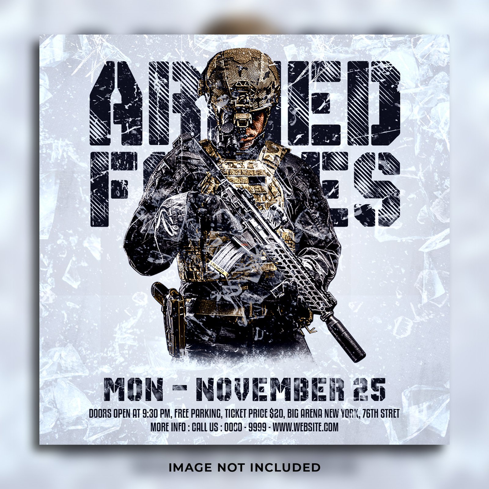 Armed forces flyer social media post