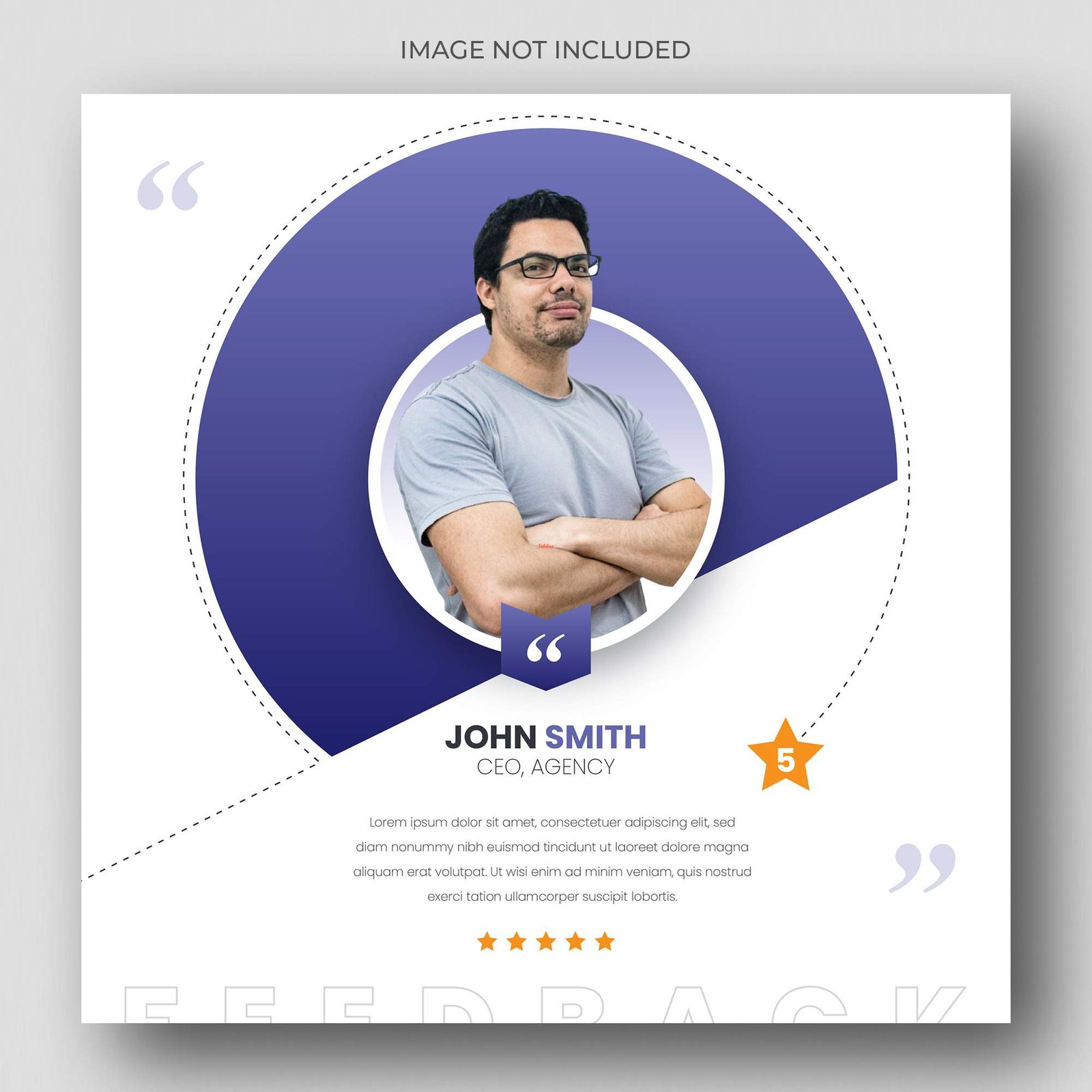 Customer feedback social media banner template