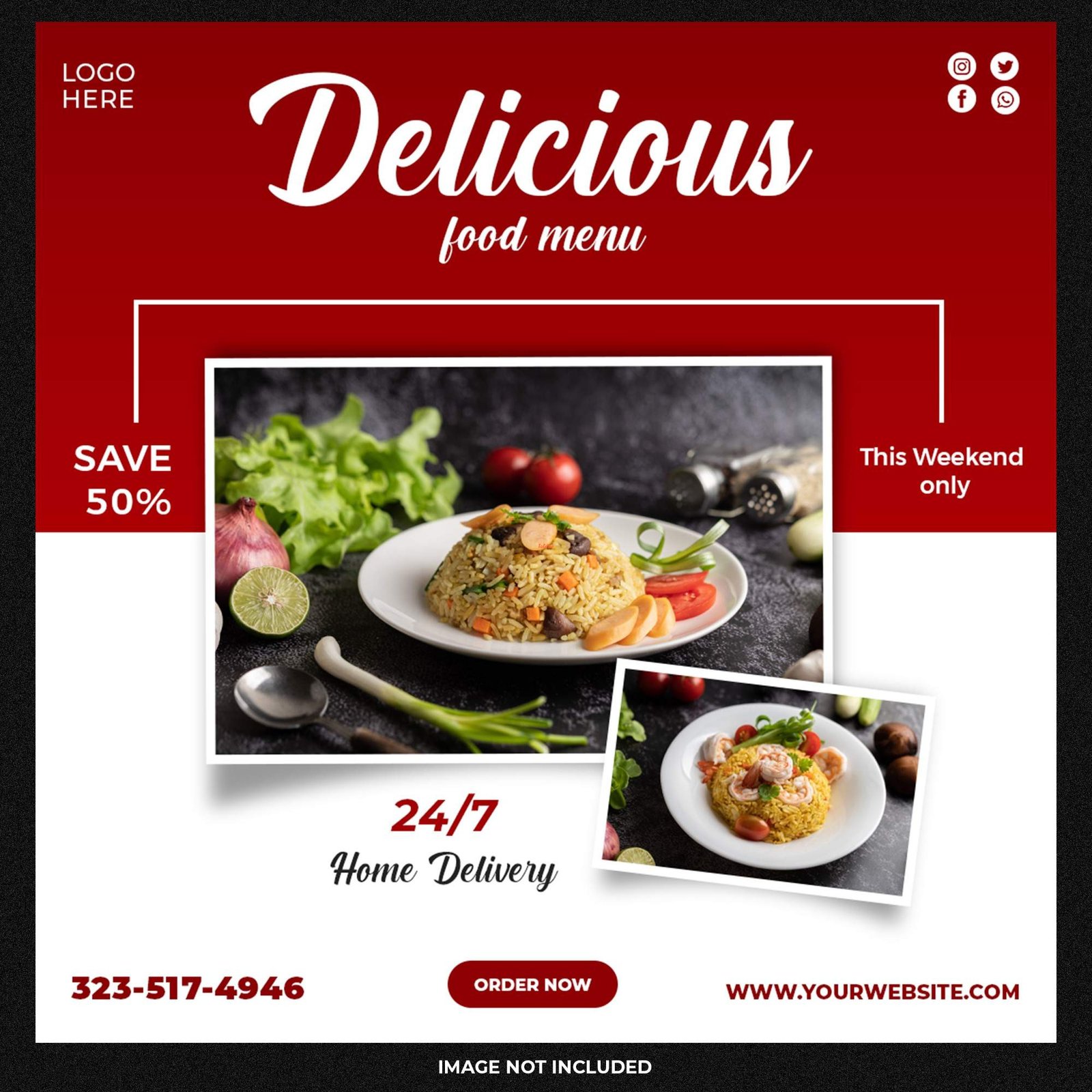 Asian food social media banner template 1