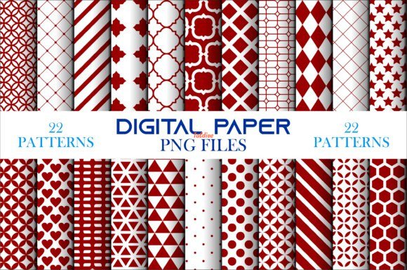 Printable Digital Paper PNG Set 2