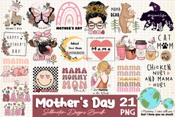 Mom-Mama Mothers Day Sublimation collection