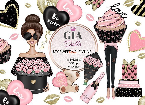 My Sweet Valentine Fashion Clipart