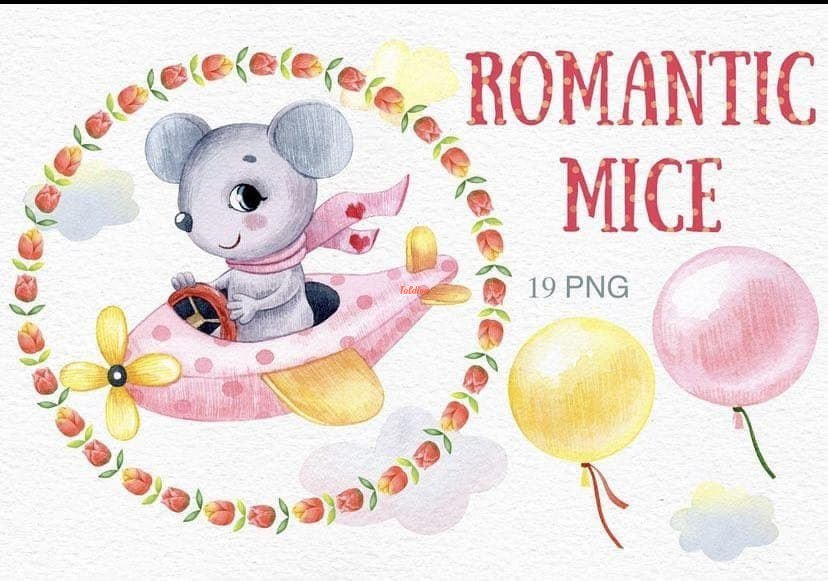 Romantic Mice Clipart