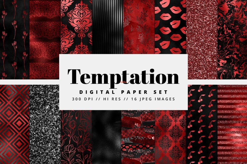 Temptation Digital Paper Pack