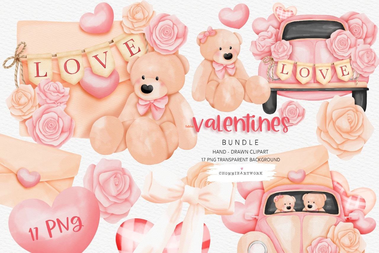 Valentines Day Teddy Bear Clipart