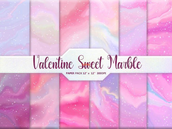 Valentine Sweet Marble Digital Paper