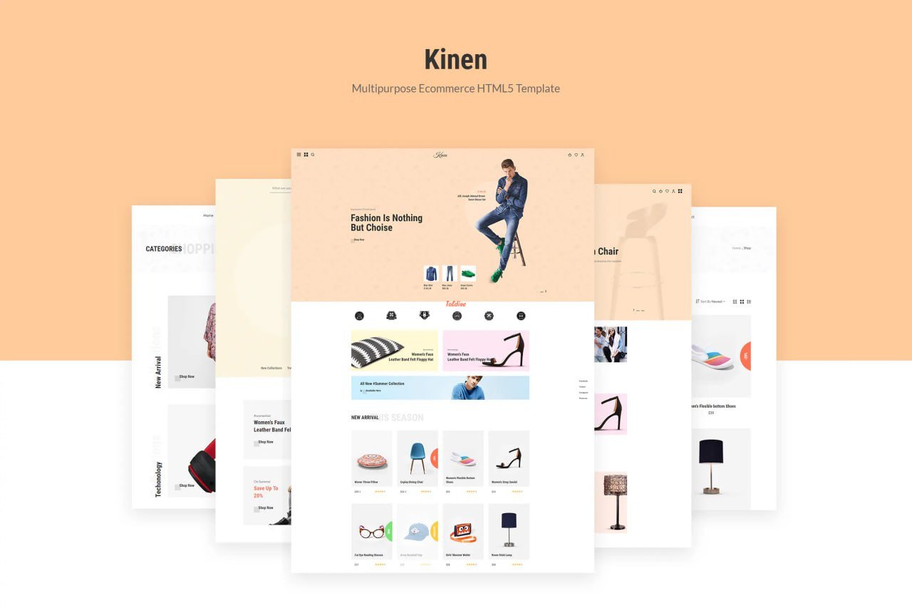 kinen multipurpose ecommerce html5 template