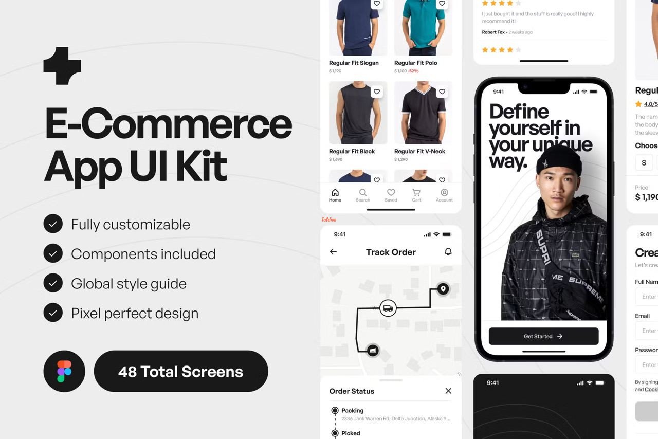 E-Commerce App UI Kits for Figma Design